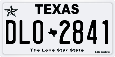 TX license plate DLO2841