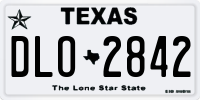 TX license plate DLO2842