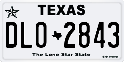 TX license plate DLO2843
