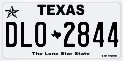 TX license plate DLO2844