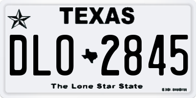 TX license plate DLO2845