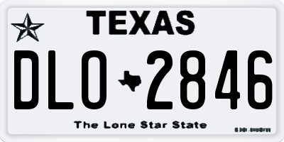 TX license plate DLO2846