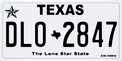TX license plate DLO2847
