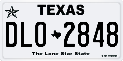 TX license plate DLO2848