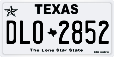 TX license plate DLO2852
