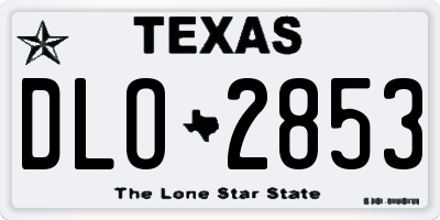 TX license plate DLO2853