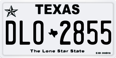 TX license plate DLO2855