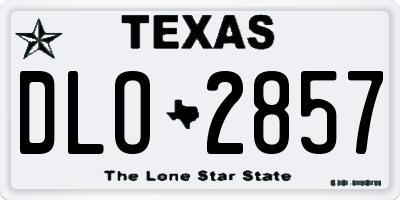 TX license plate DLO2857