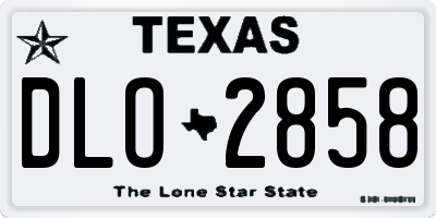 TX license plate DLO2858