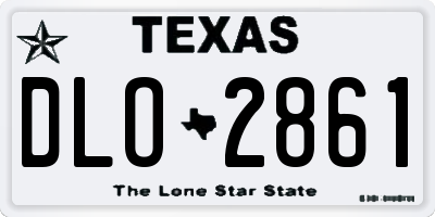 TX license plate DLO2861
