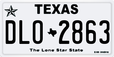 TX license plate DLO2863