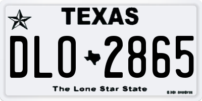 TX license plate DLO2865