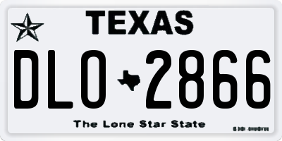 TX license plate DLO2866