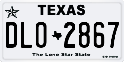 TX license plate DLO2867