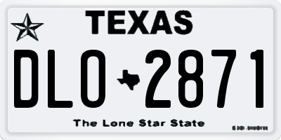 TX license plate DLO2871