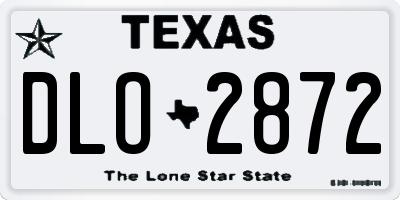 TX license plate DLO2872