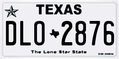 TX license plate DLO2876