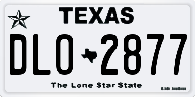 TX license plate DLO2877