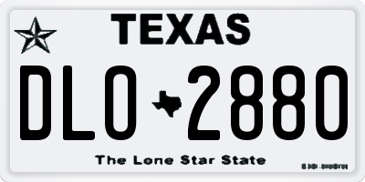 TX license plate DLO2880