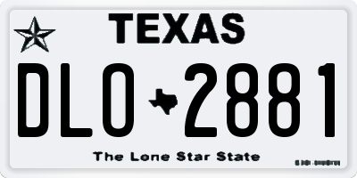 TX license plate DLO2881