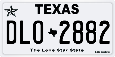 TX license plate DLO2882