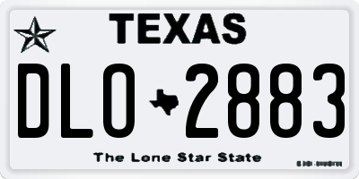 TX license plate DLO2883