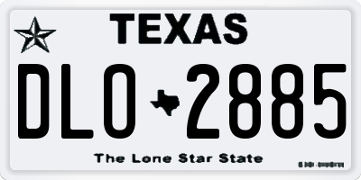 TX license plate DLO2885