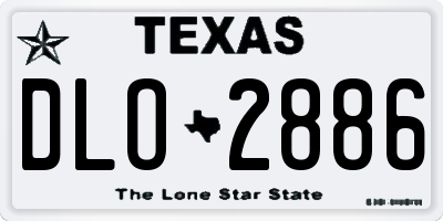 TX license plate DLO2886