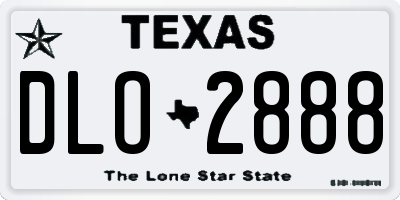 TX license plate DLO2888