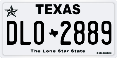 TX license plate DLO2889