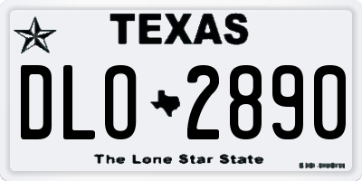TX license plate DLO2890
