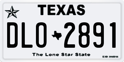 TX license plate DLO2891