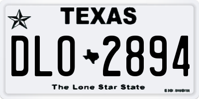 TX license plate DLO2894
