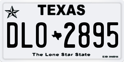 TX license plate DLO2895