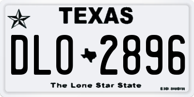 TX license plate DLO2896