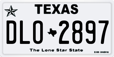 TX license plate DLO2897