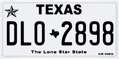 TX license plate DLO2898