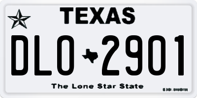 TX license plate DLO2901