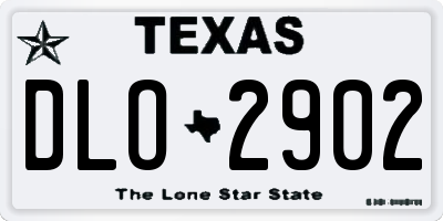 TX license plate DLO2902