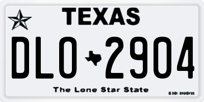 TX license plate DLO2904