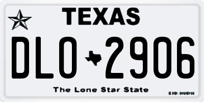 TX license plate DLO2906