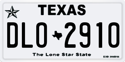 TX license plate DLO2910