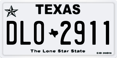 TX license plate DLO2911