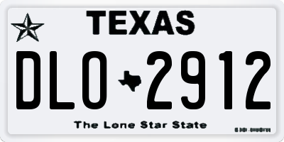TX license plate DLO2912