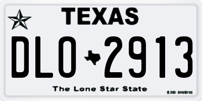 TX license plate DLO2913