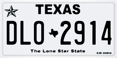 TX license plate DLO2914