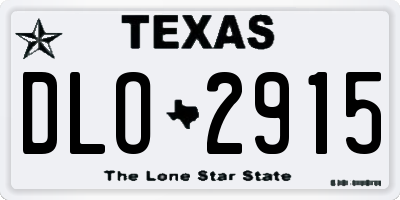 TX license plate DLO2915