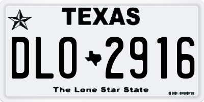 TX license plate DLO2916