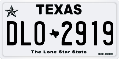 TX license plate DLO2919