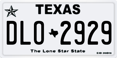 TX license plate DLO2929